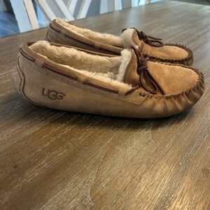 UGG Tan Shearling Lined Moccasins